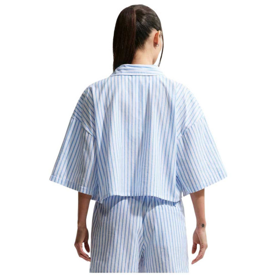Nike Γυναικείο πουκάμισο Sportswear Chill Poplin Oversized Striped Shirt
